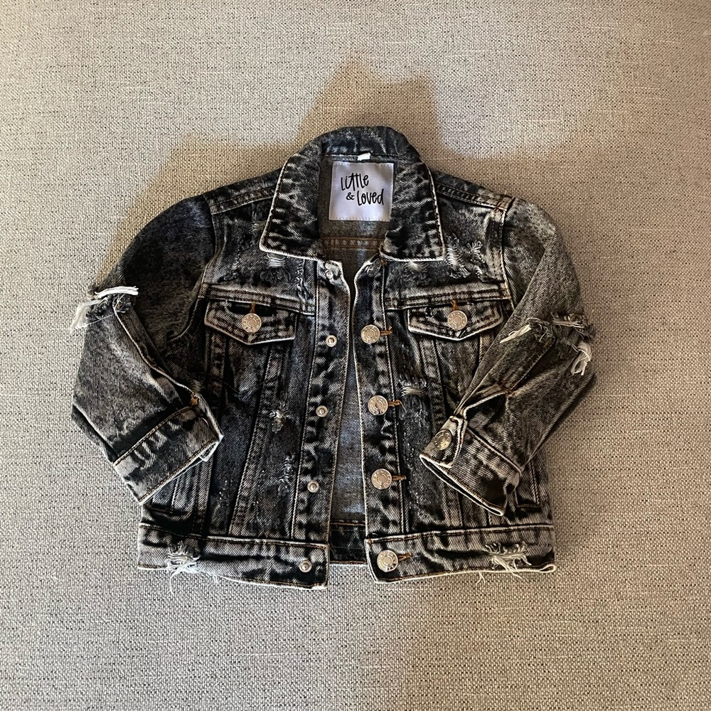 Little & Loved distressed denim jacket